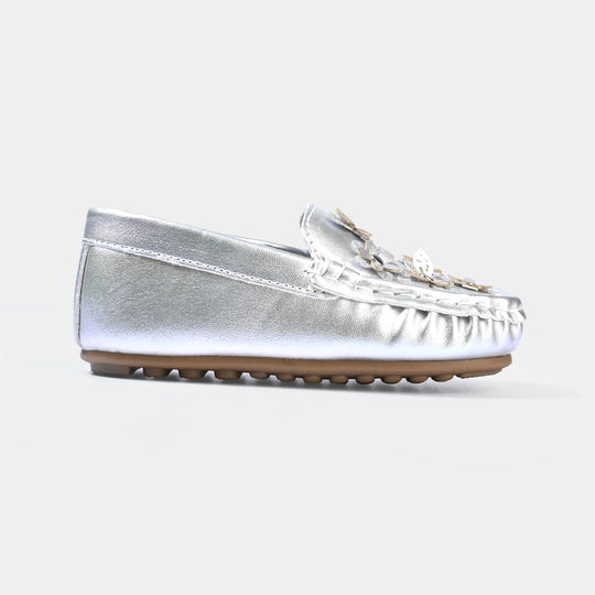 Girls Loafer H502-GR3-SILVER