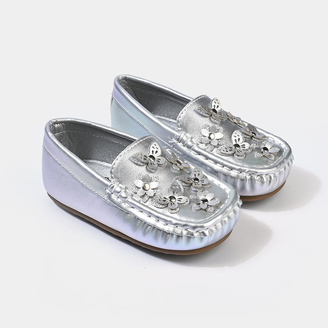 Girls Loafer H502-GR3-SILVER