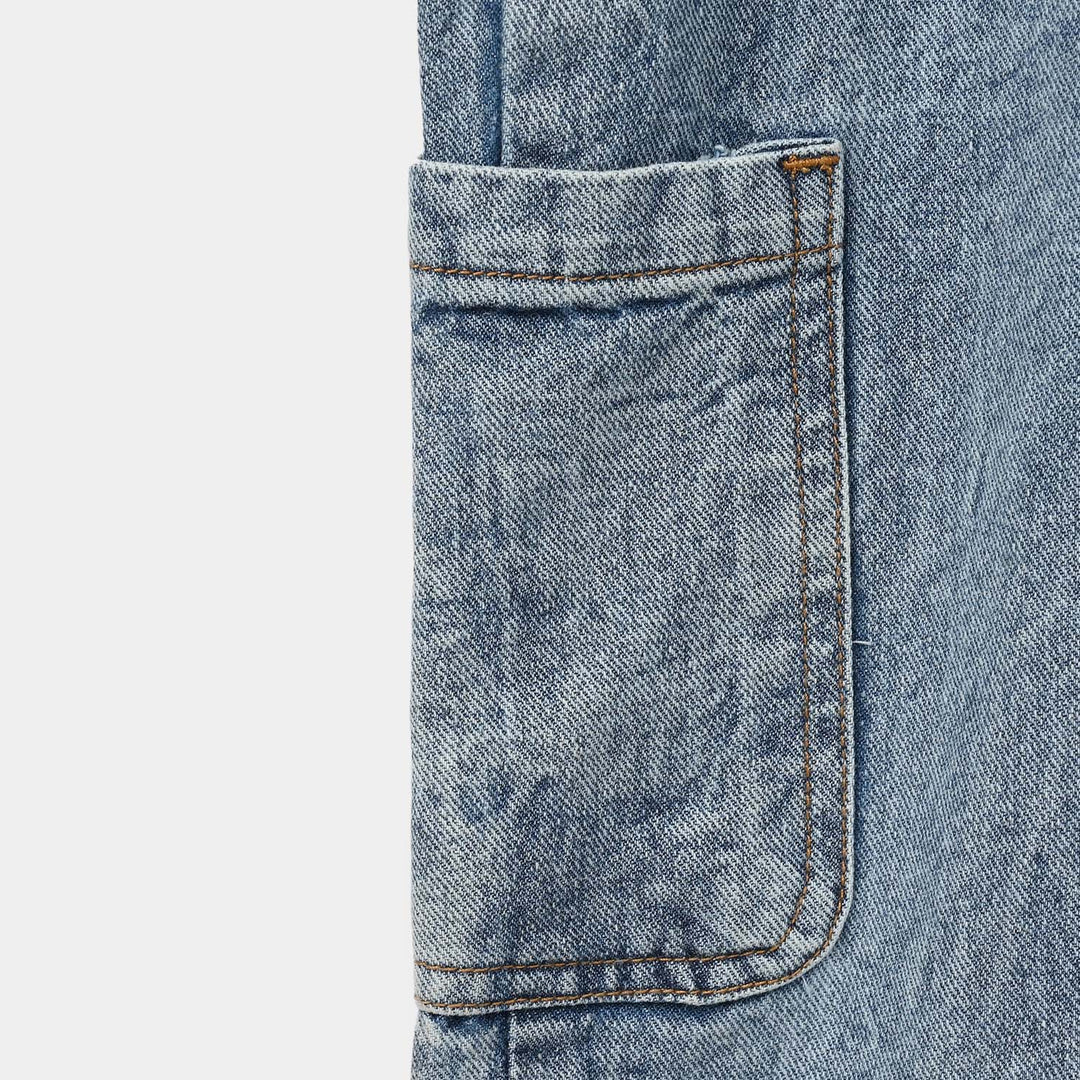 Boys Denim Rigid Overall (Van Surf Trip) - Light Blue