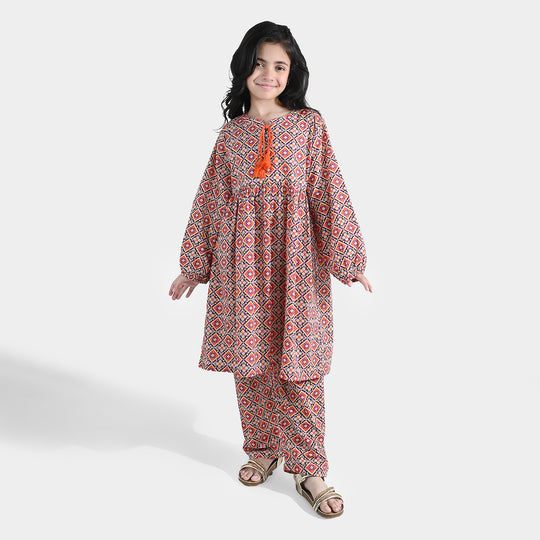 Girls Cotton Printed 2Pcs (CIRO) - Multi