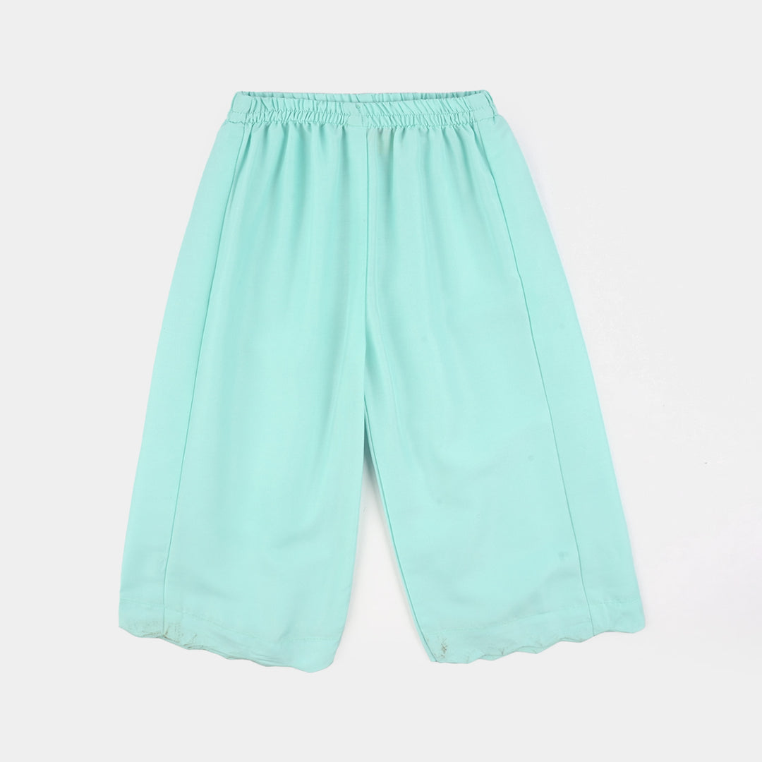 Infant Girls Poly Cambric Embroidered 2Pcs Suit (Pappu Doll) - Mint Green