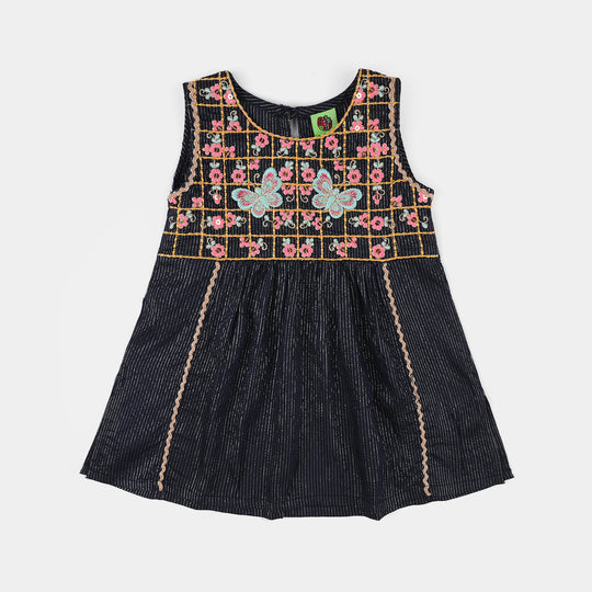 Infant Girls Jacquard 2-Piece Set (Joyfull) - Navy Blue