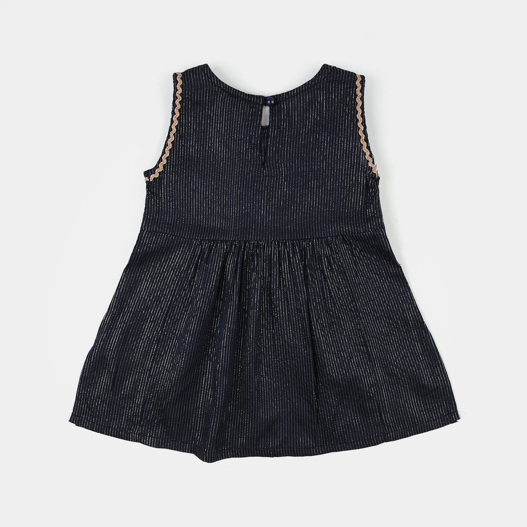 Infant Girls Jacquard 2-Piece Set (Joyfull) - Navy Blue
