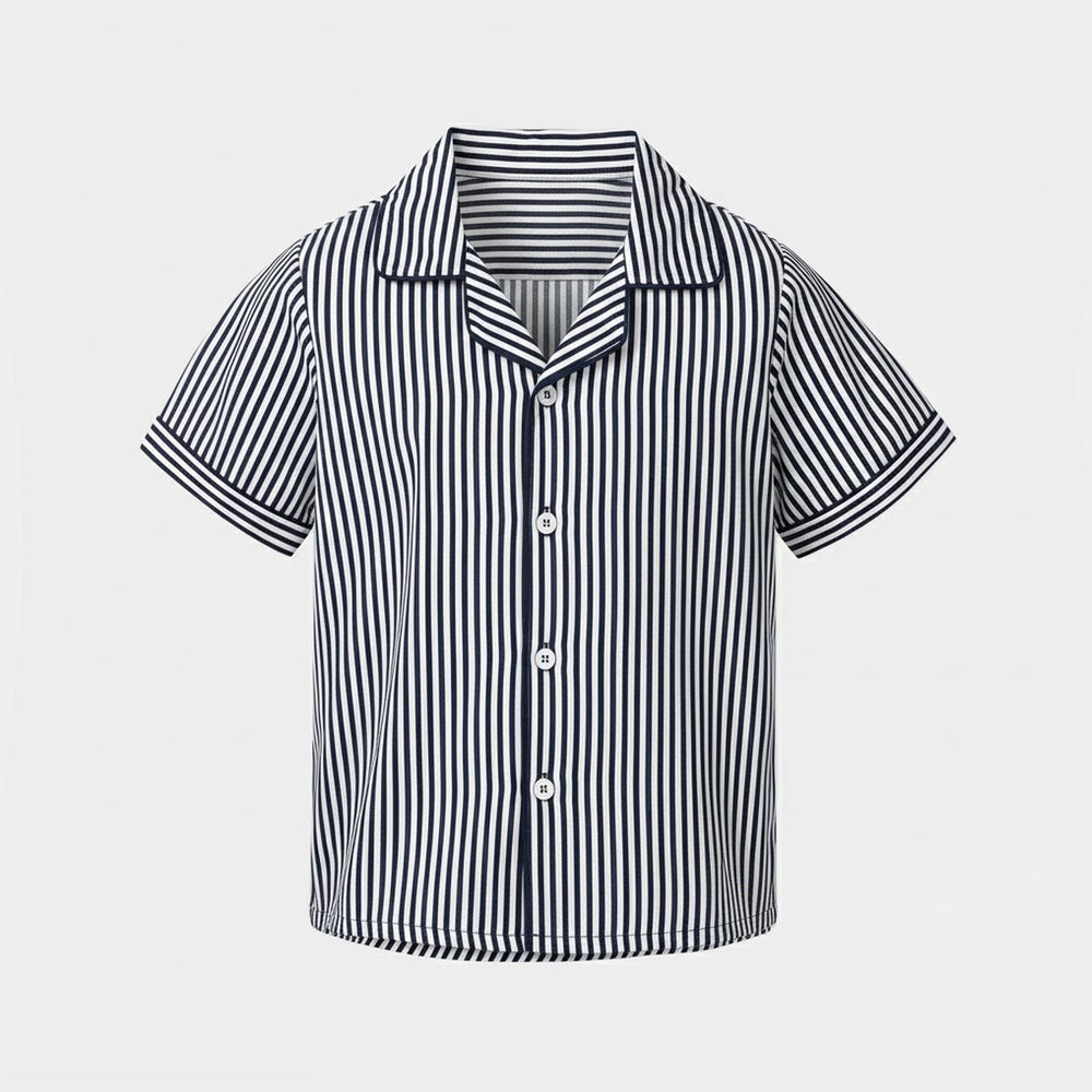 Infant Boys Viscose Nightwear Navy Stripes – Navy/White