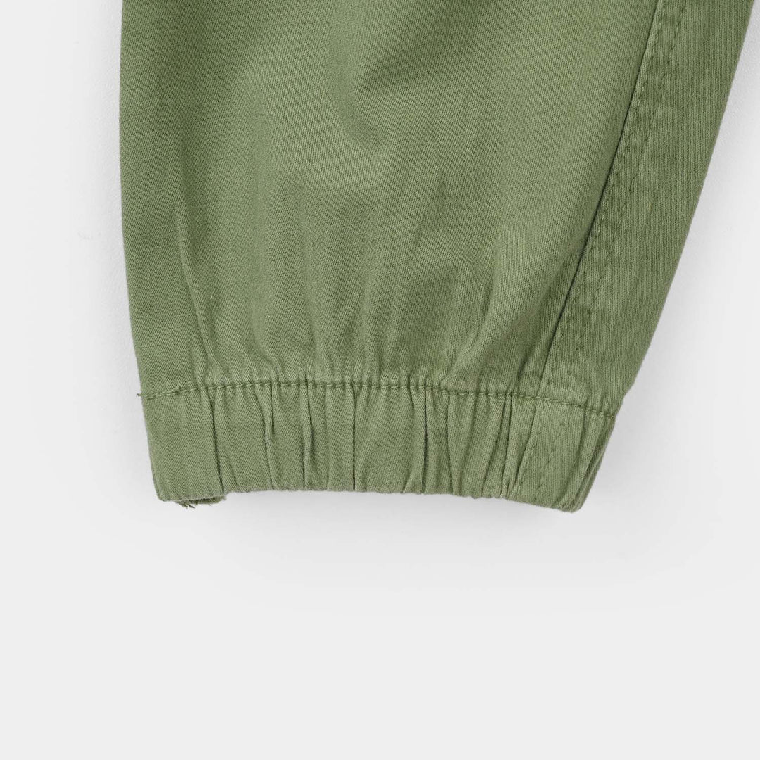 Boys Cotton Twill Pant (Enjoy It)- Green