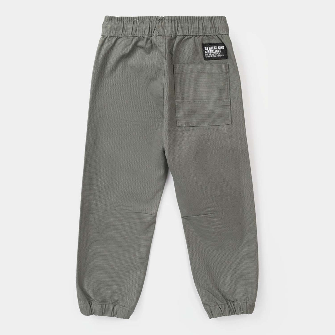 Boys Cotton Twill Pants (Brilliant) – Grey