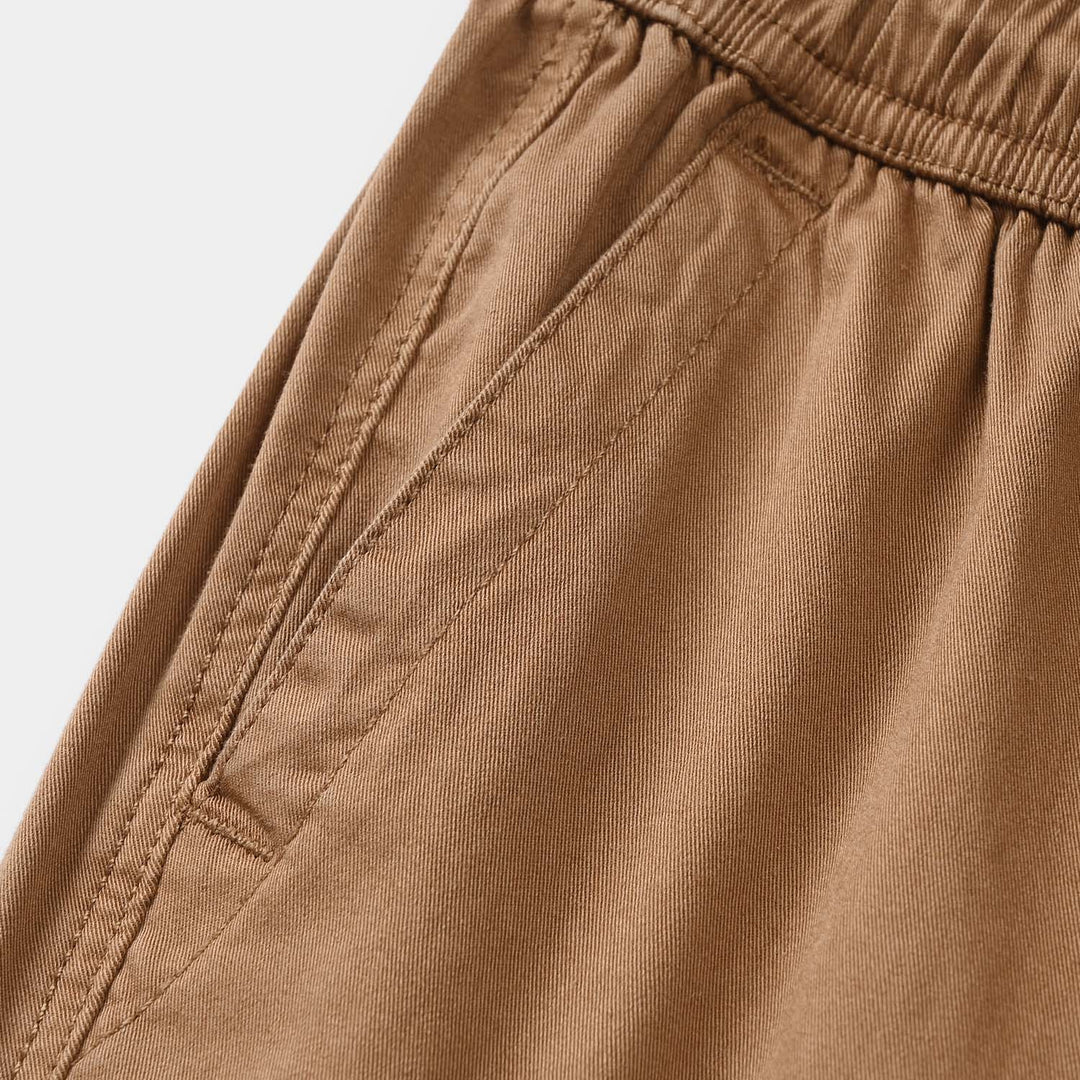 Boys Cotton Twill Pant - Brown