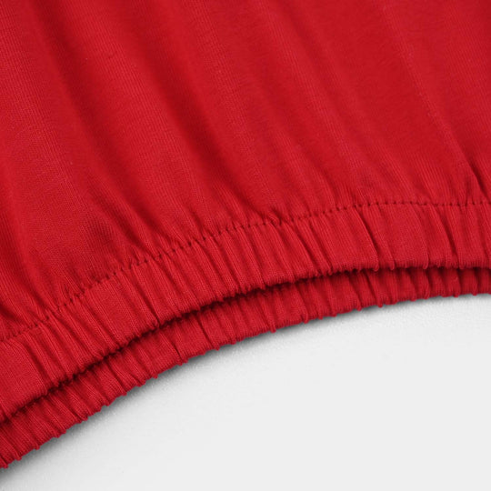 Girls Lycra Jersey T-Shirt (Sunny Happy Day) - Red