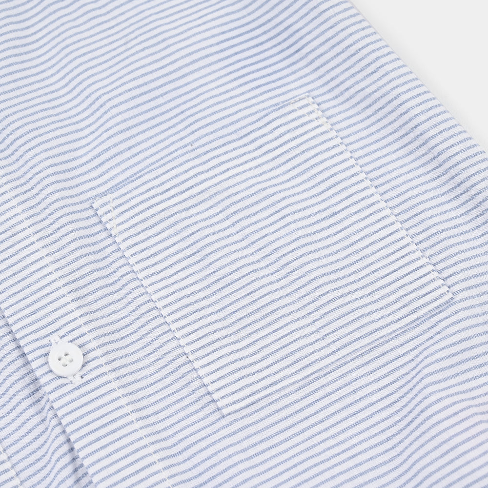 Infant Boys Yarn Dyed Woven Romper (Let’s Go Dino) - Blue/White