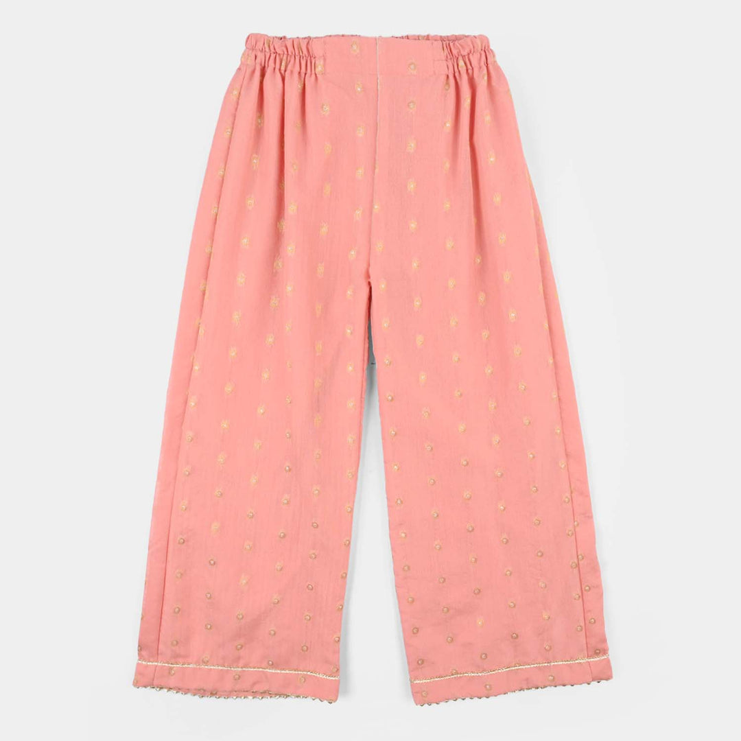 Girls Jacquard 3-Piece Set (Sundas) - Peach
