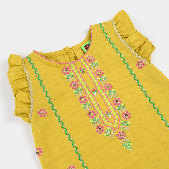 Infant Girls Jacquard 2Pcs - Olive