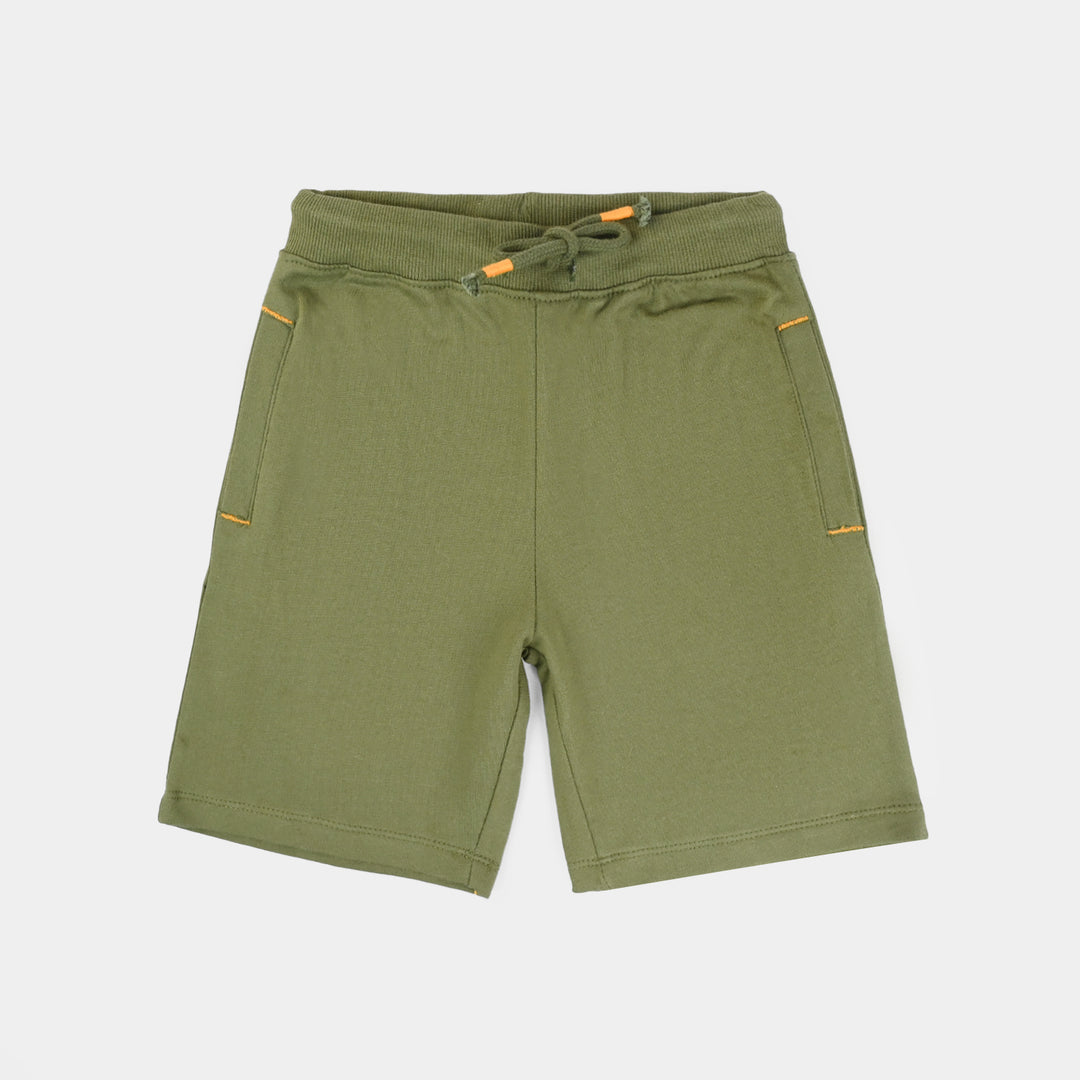 Boys Lycra Jersey Shorts (Basic) - Chive