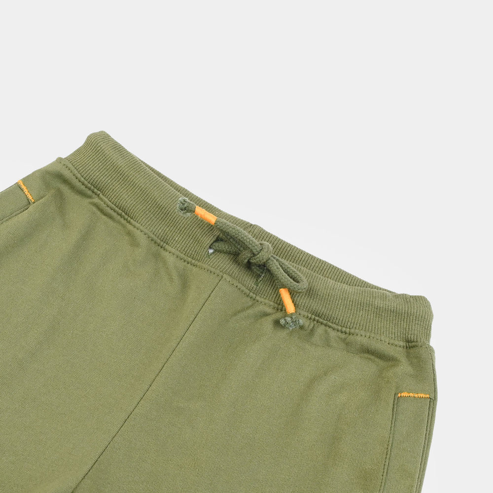 Boys Lycra Jersey Shorts (Basic) - Chive