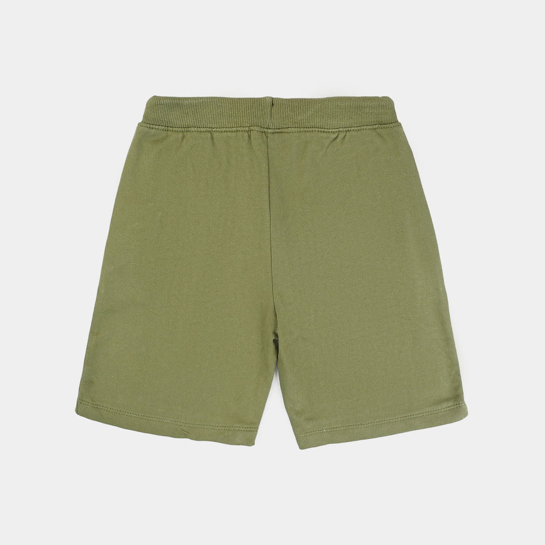 Boys Lycra Jersey Shorts (Basic) - Chive