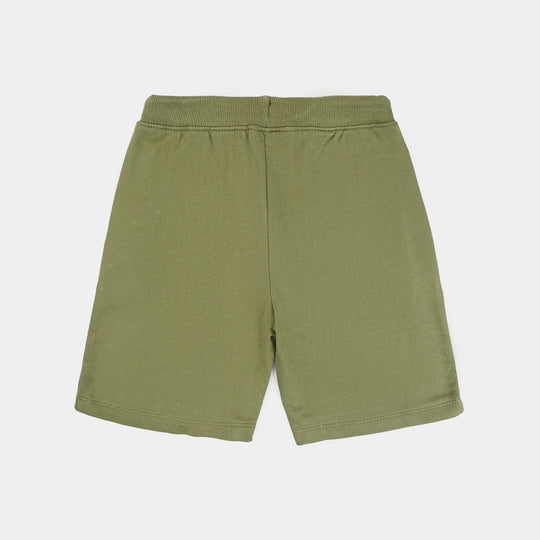 Boys Lycra Jersey Shorts (Basic) - Chive