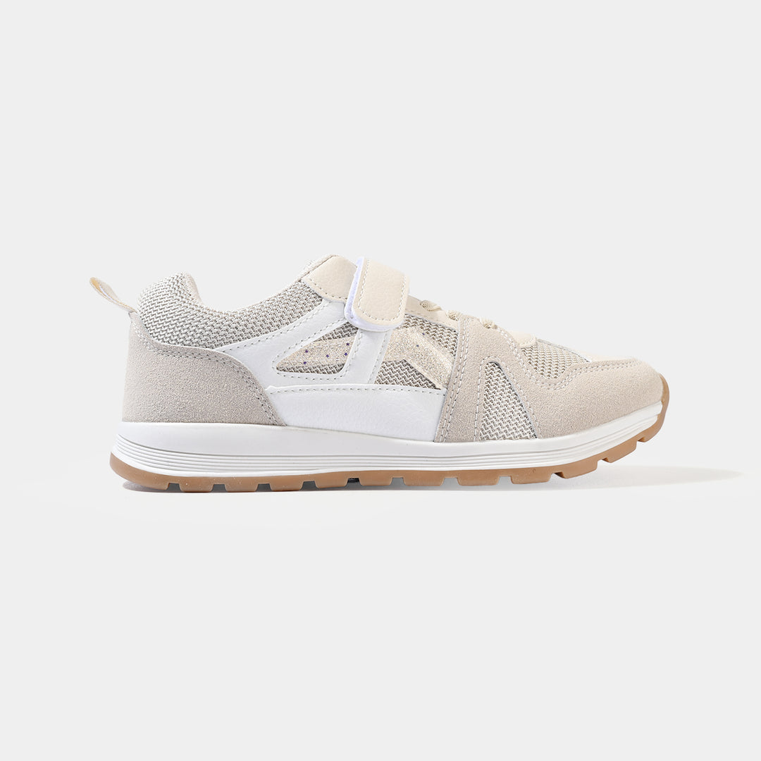 Girls Joggers 128-4-BEIGE