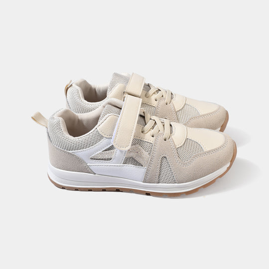 Girls Joggers 128-4-BEIGE