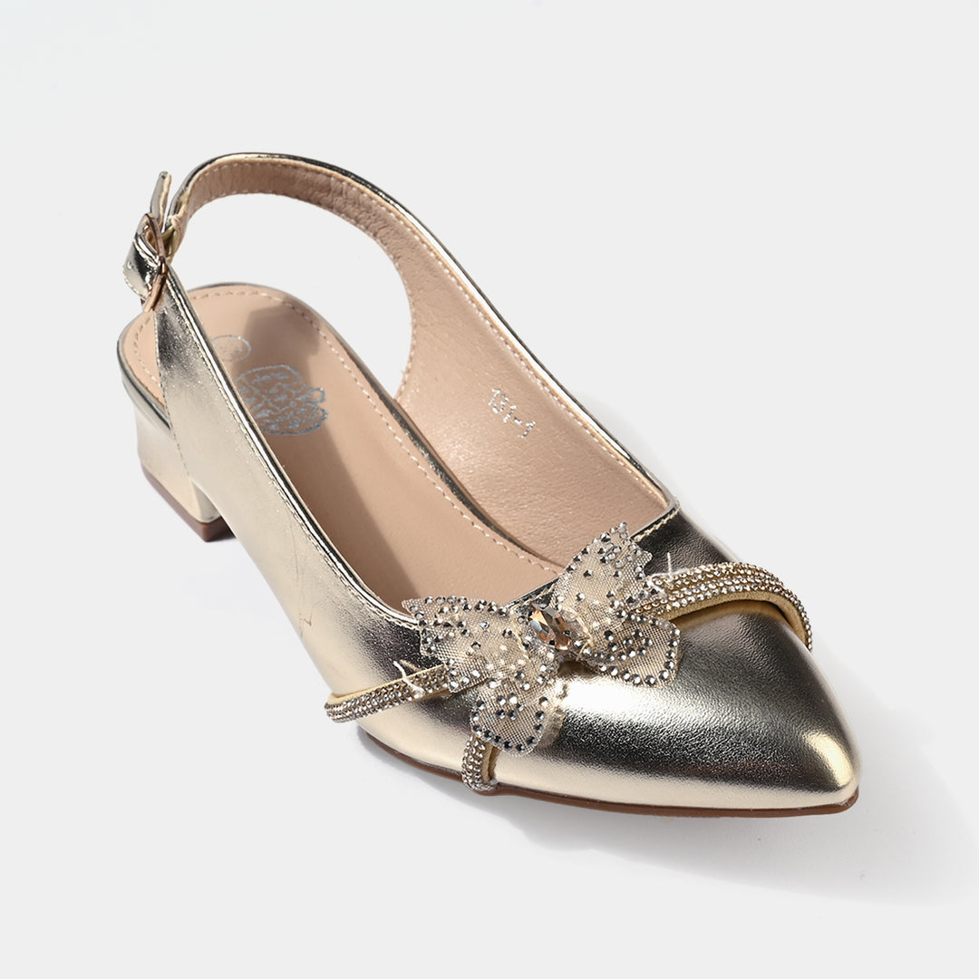 Girls Pumps Heel 131-1-GOLDEN