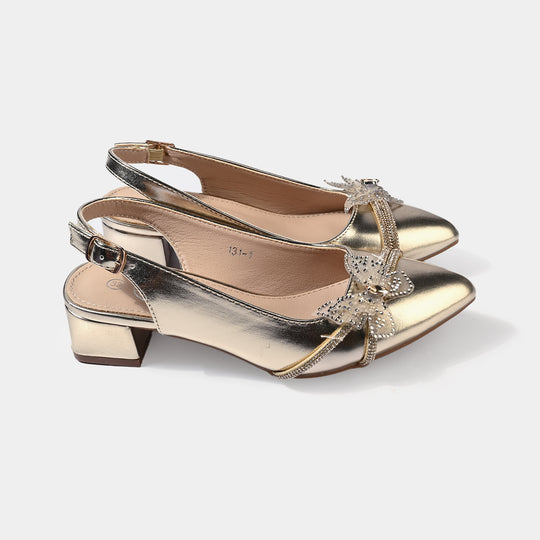Girls Pumps Heel 131-1-GOLDEN