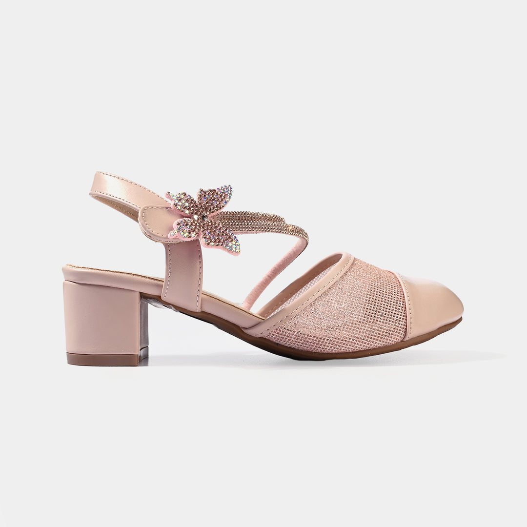 Girls Pumps Heel 131-3-PINK