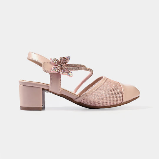 Girls Pumps Heel 131-3-PINK