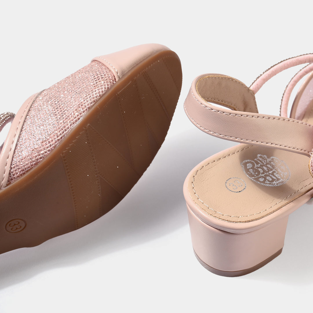 Girls Pumps Heel 131-3-PINK