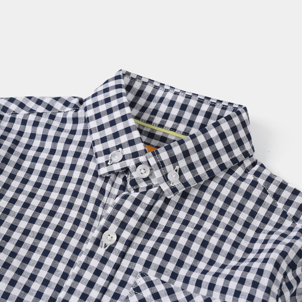 Boys Yarn Dyed Shirt (Cool Tricks) - Black