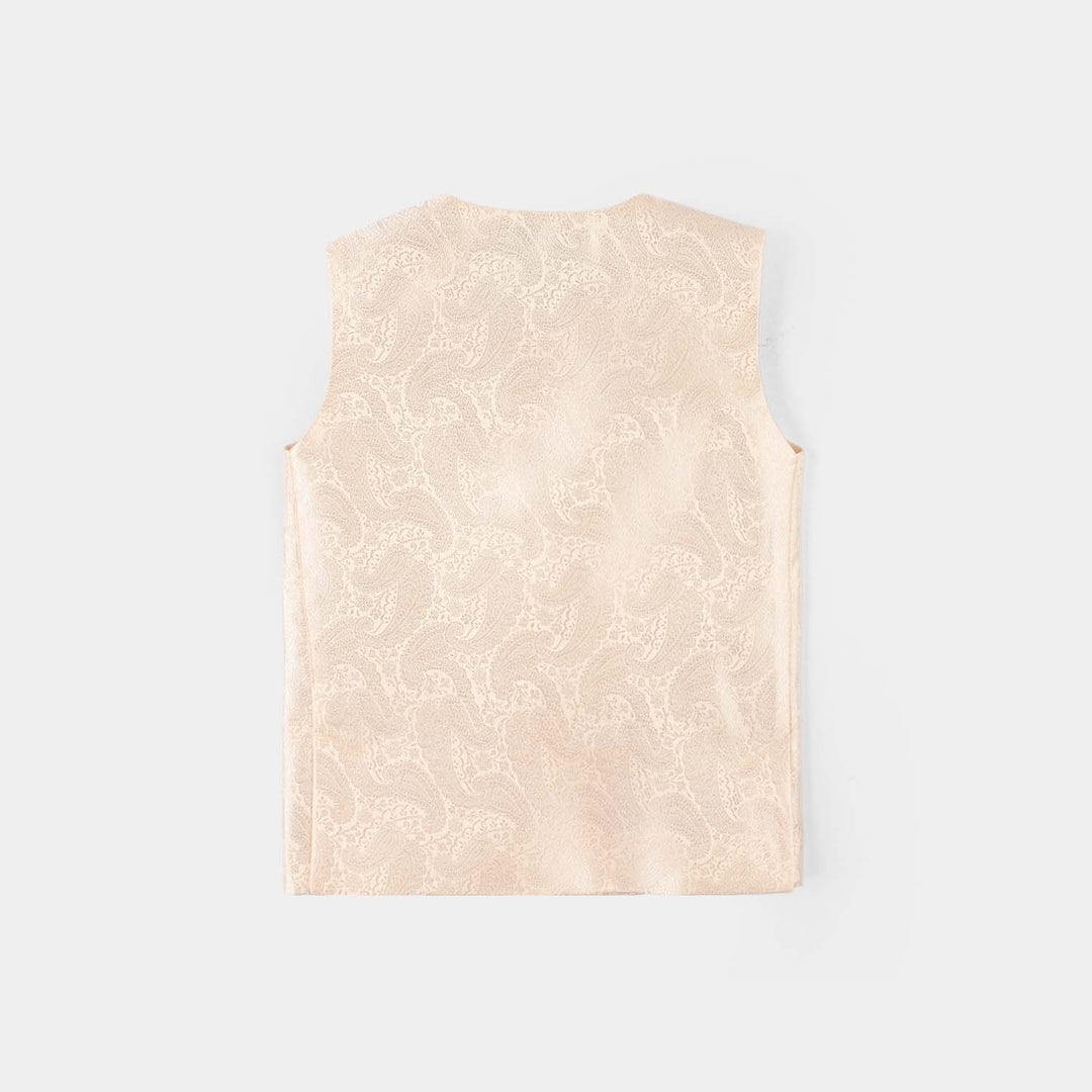 Infant Poly Viscose Boys Waist Coat - Off White