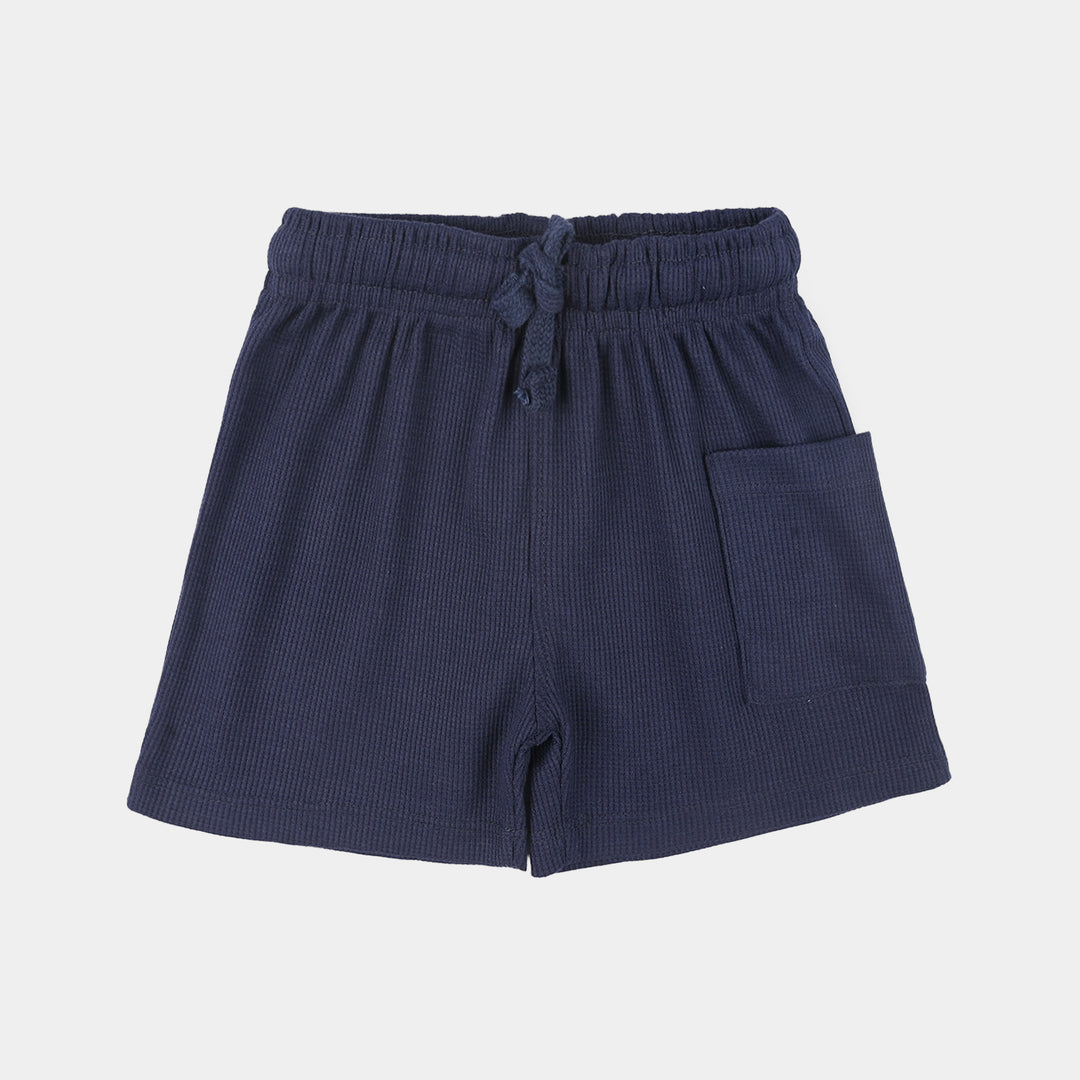 Infant Boys Cotton Interlock Knitted Suit - Navy