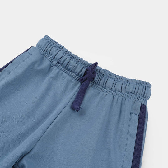 Boys Poly Jersey Shorts (Positive Attitude) - Blue