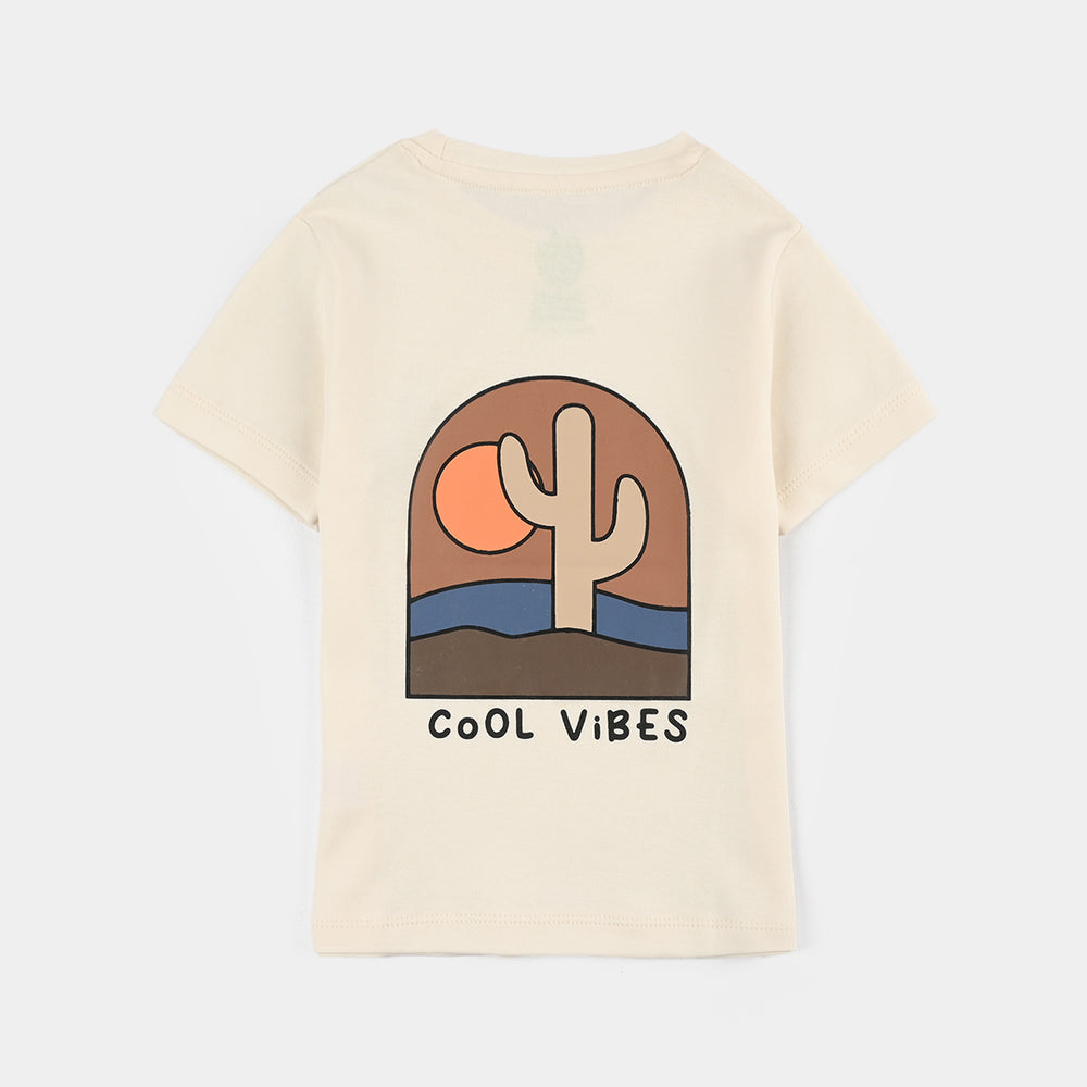 Infant Boys Cotton Interlock Knitted Suit (High Tides) - Brown/Beige