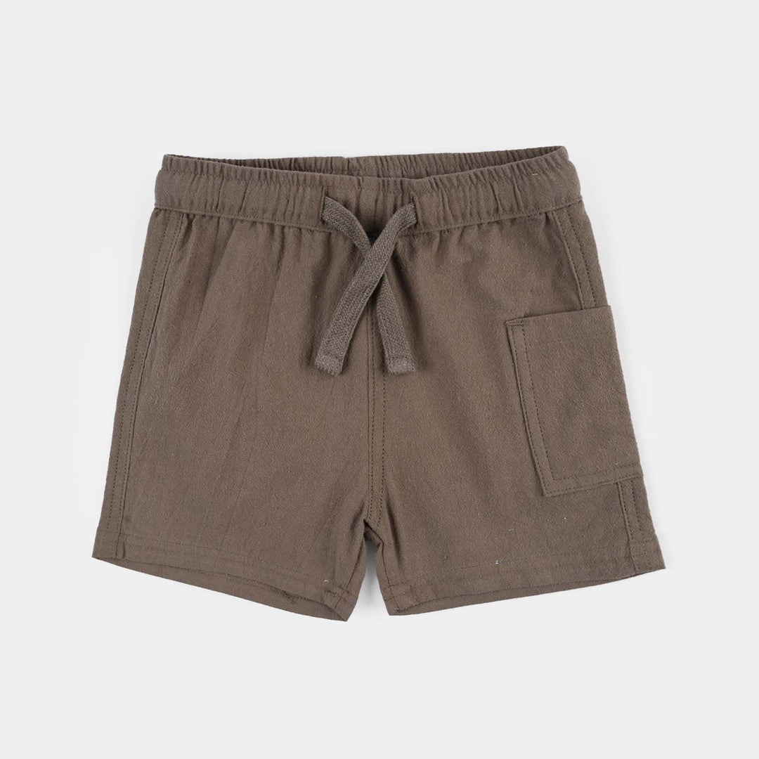 Infant Boys Cotton Interlock Knitted Suit (High Tides) - Brown/Beige