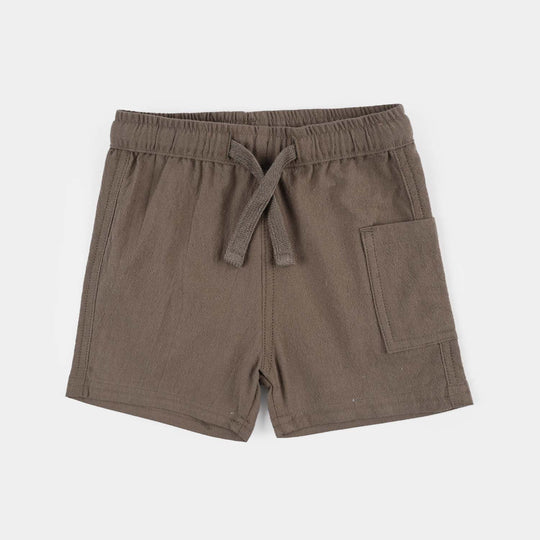 Infant Boys Cotton Interlock Knitted Suit (High Tides) - Brown/Beige