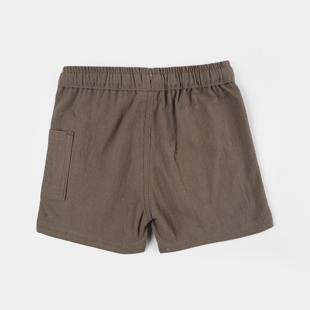 Infant Boys Cotton Interlock Knitted Suit (High Tides) - Brown/Beige