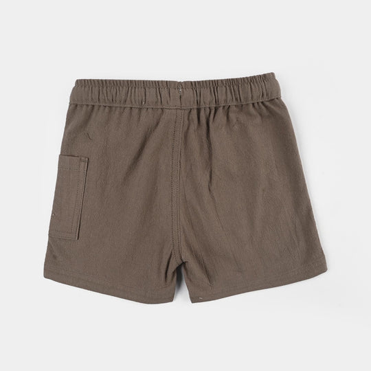 Infant Boys Cotton Interlock Knitted Suit (High Tides) - Brown/Beige