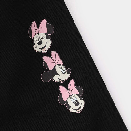 Girls Denim Stretch Pants (Mini Mouse) - Black