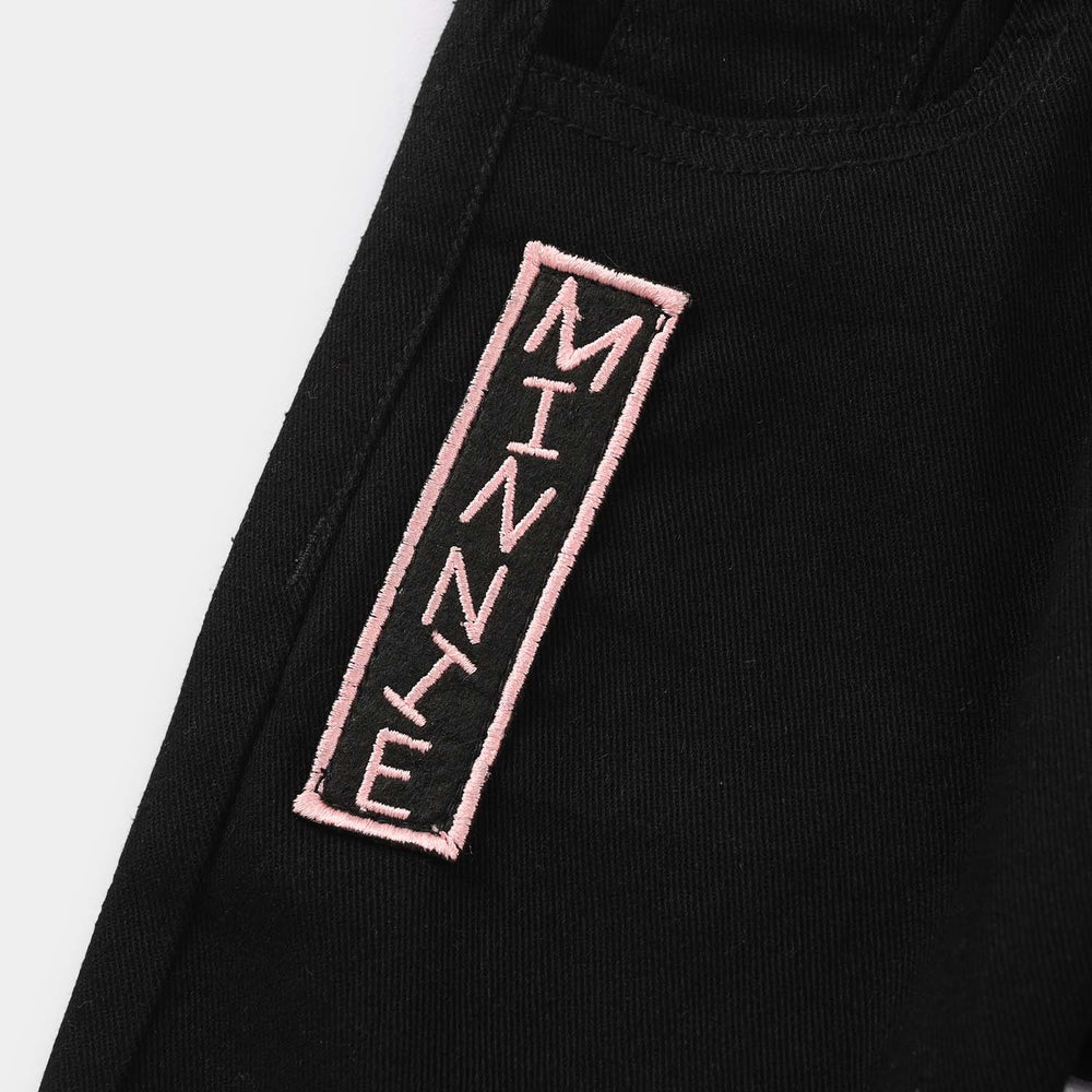 Girls Denim Stretch Pants (Mini Mouse) - Black