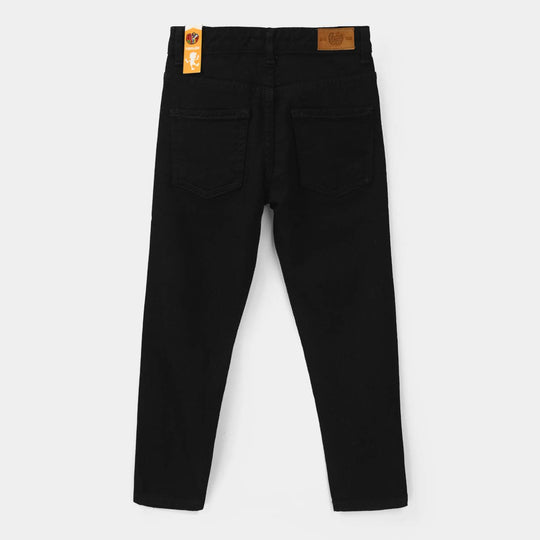 Girls Denim Stretch Pants (Mini Mouse) - Black