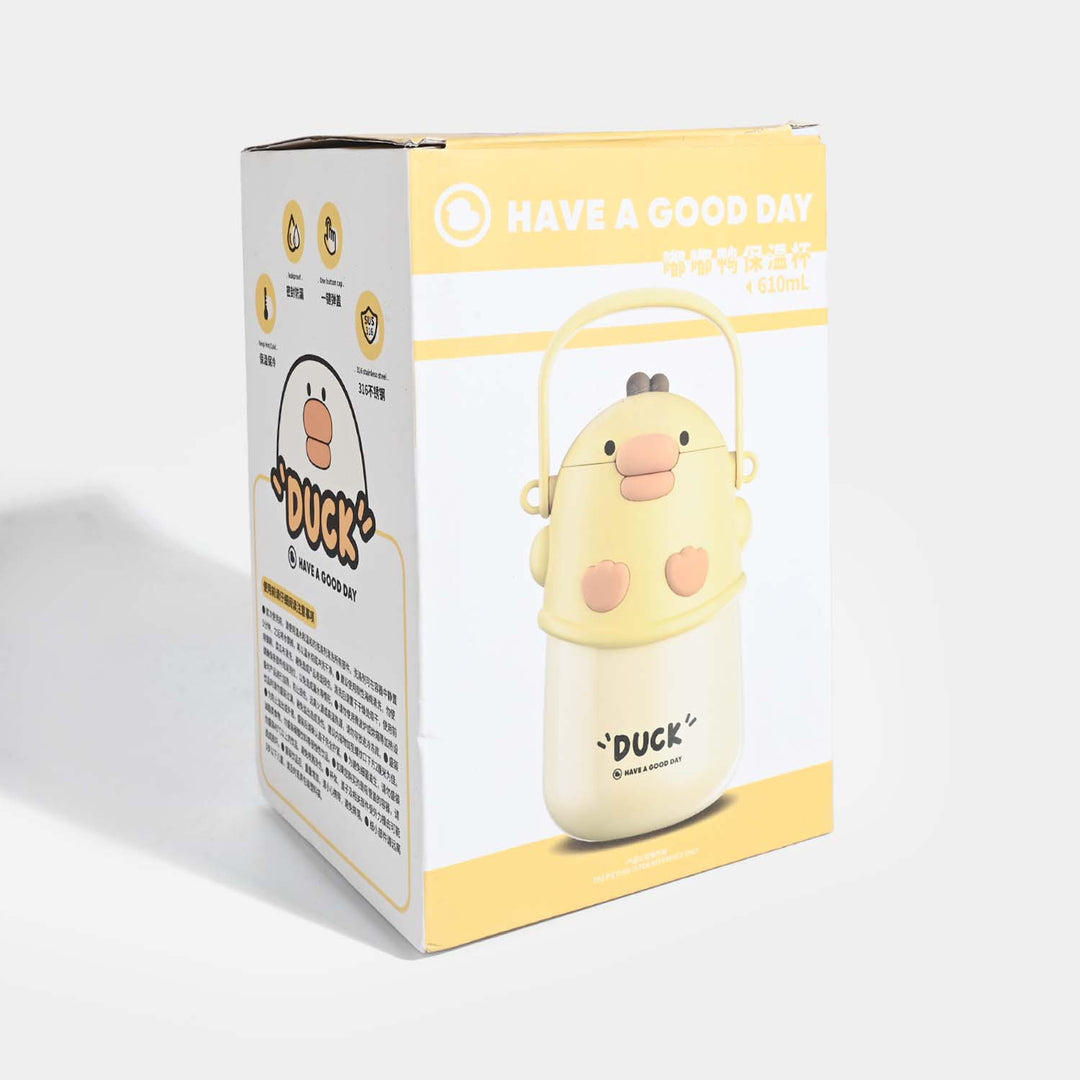 DUCK CHARACTER WATER BOTTLE/BEAKER | SH2892 PINK