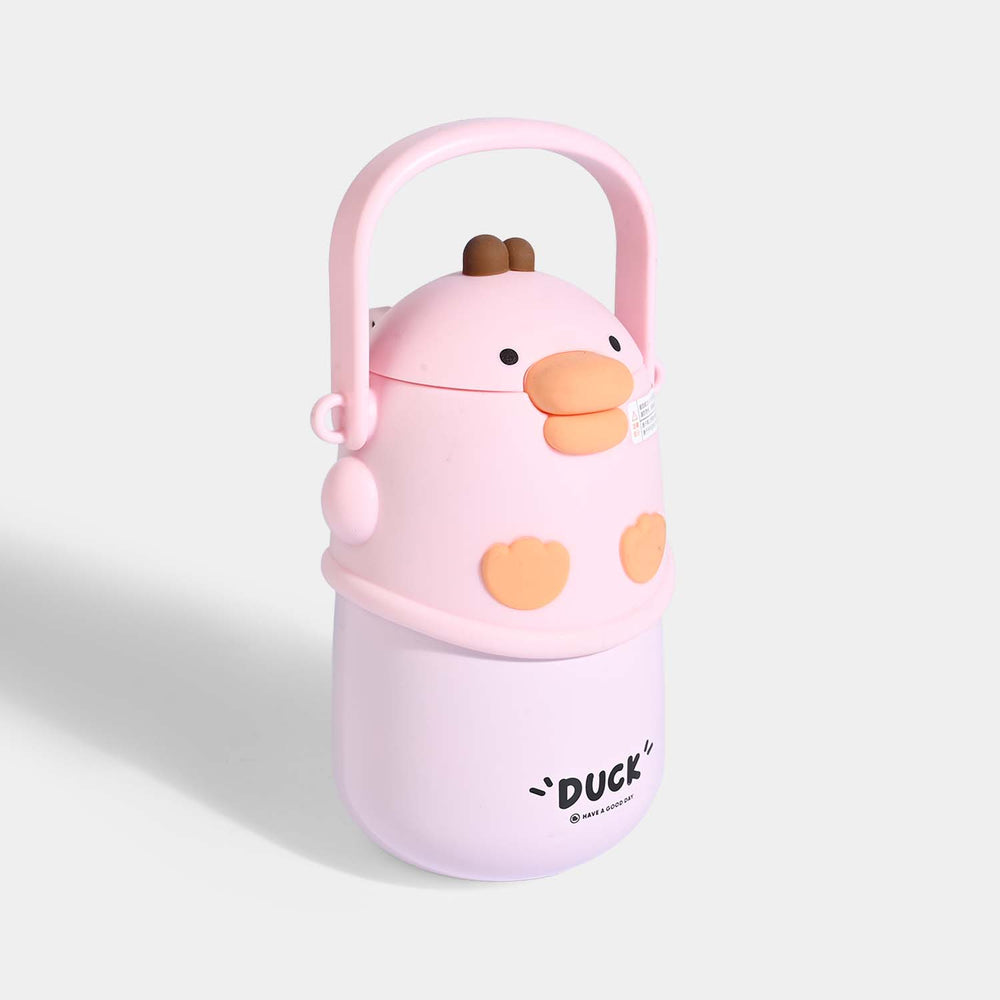 DUCK CHARACTER WATER BOTTLE/BEAKER | SH2892 PINK