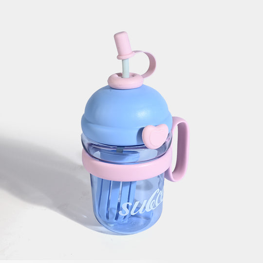 HEART-ACCENT WATER BOTTLE/BEAKER | SH2894 BLUE