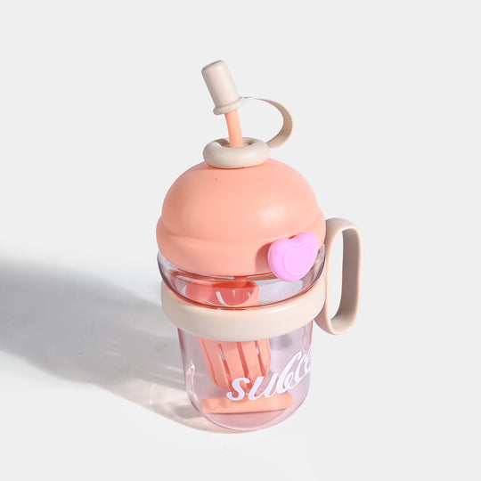 HEART-ACCENT WATER BOTTLE/BEAKER | SH2894 ORANGE