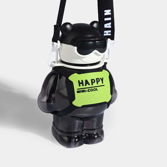 CUTE BEAR THEMED WATER BOTTLE/BEAKER | SH2896 BLACK