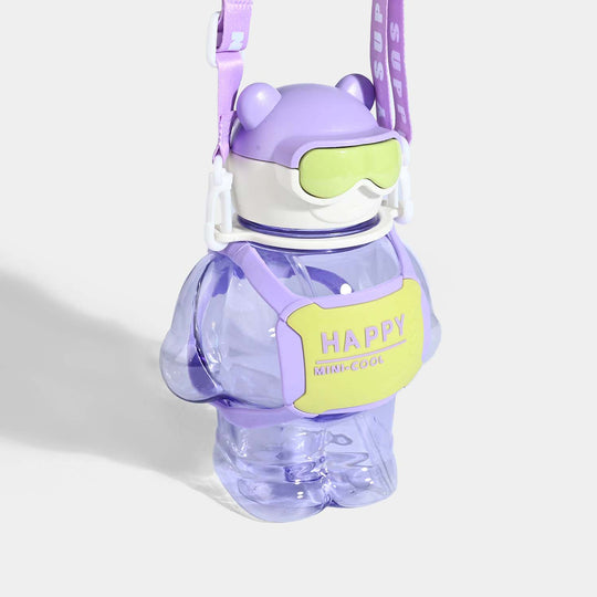 CUTE BEAR THEMED WATER BOTTLE/BEAKER | SH2896 PURPLE