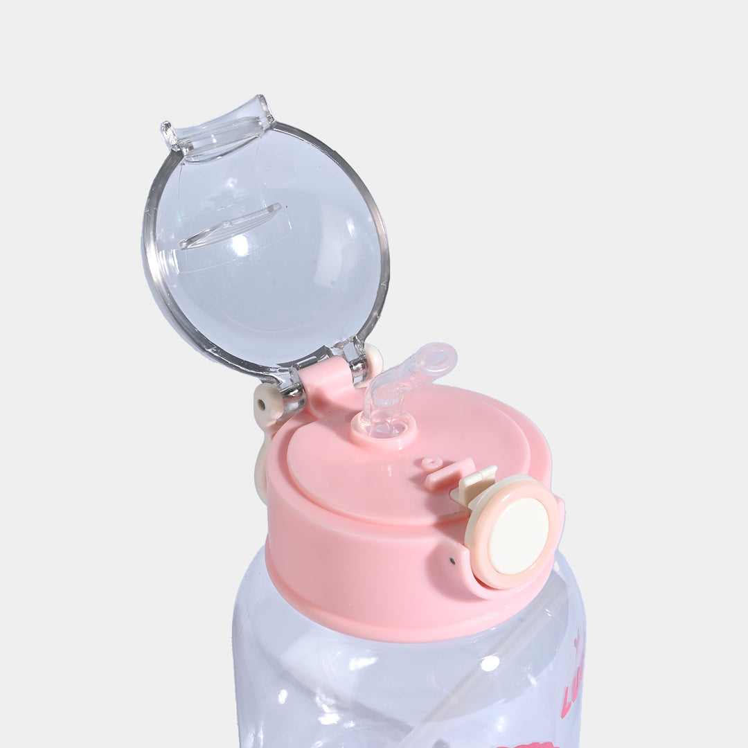 CARTOON TRANSPARENT WATER BOTTLE/BEAKER | SH2898 PINK