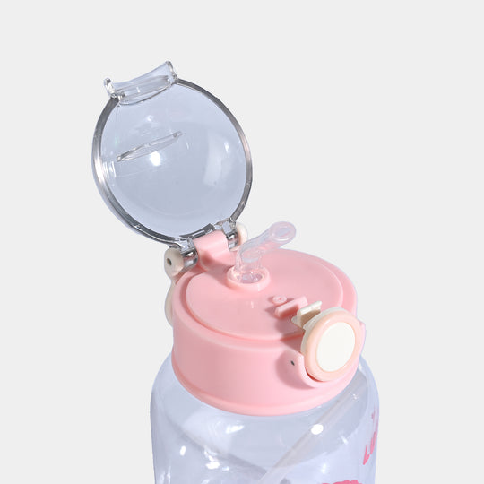 CARTOON TRANSPARENT WATER BOTTLE/BEAKER | SH2898 PINK