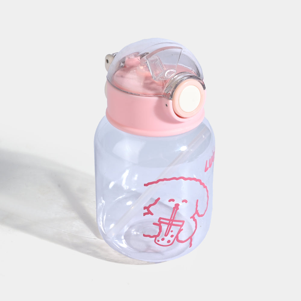 CARTOON TRANSPARENT WATER BOTTLE/BEAKER | SH2898 PINK