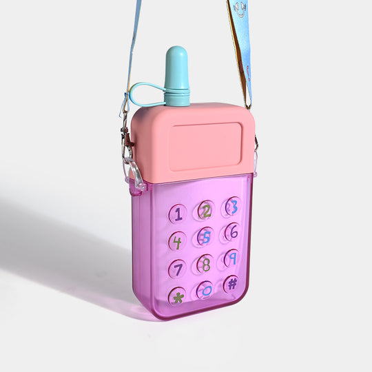 TELEPHONE SHAPED KIDS WATER BOTTLE/BEAKER | SH2900 PINK