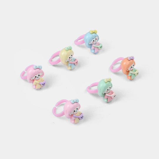 Cute Colorful Girls Ring Set | Pack of 6