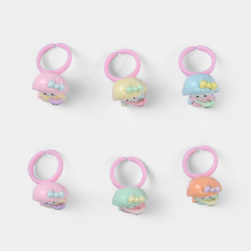 Cute Colorful Girls Ring Set | Pack of 6